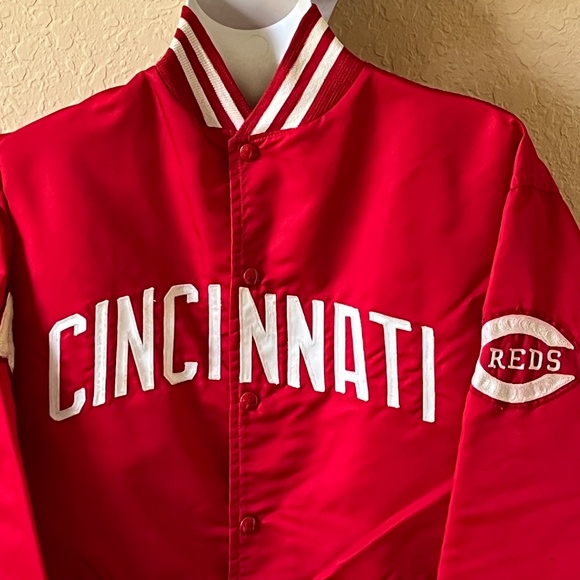 Vintage 1970's Cincinnati Reds Rawlings Jacket Koch Sporting Goods Snap Button - Picture 3 of 14